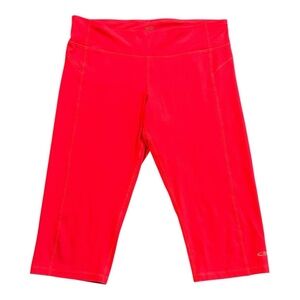CHAMPION Workout Capris Activewear Comfy Neon Orange/pink Extra Large Like New